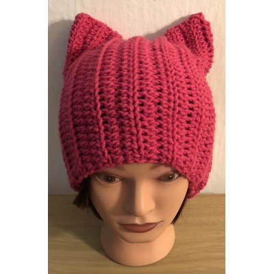 Dark Pink Pussy Cat Hat  eb-49722232